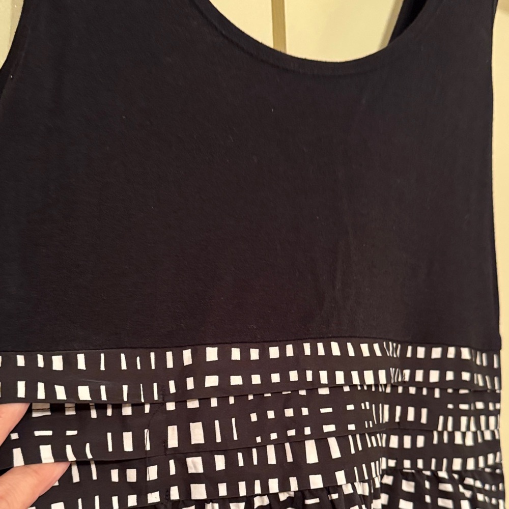 Theory Black and White Patterned Mini Dress - Picture 4 of 12